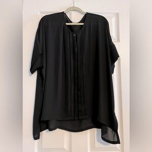 Dana Buchman Sheer Short Sleeve Blouse Size XL NWOT